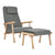 Labrador Lounge Chair & Ottoman lounge chair Gus Modern Auckland Bluff Natural Ash 