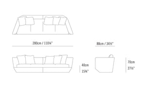 Aura 280 Four Seat Sofa sofa Bensen CA Modern Home