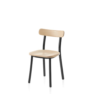 Emeco Utility Side Chair Chair Emeco Powder Coated Black with Accoya Seat & Back 