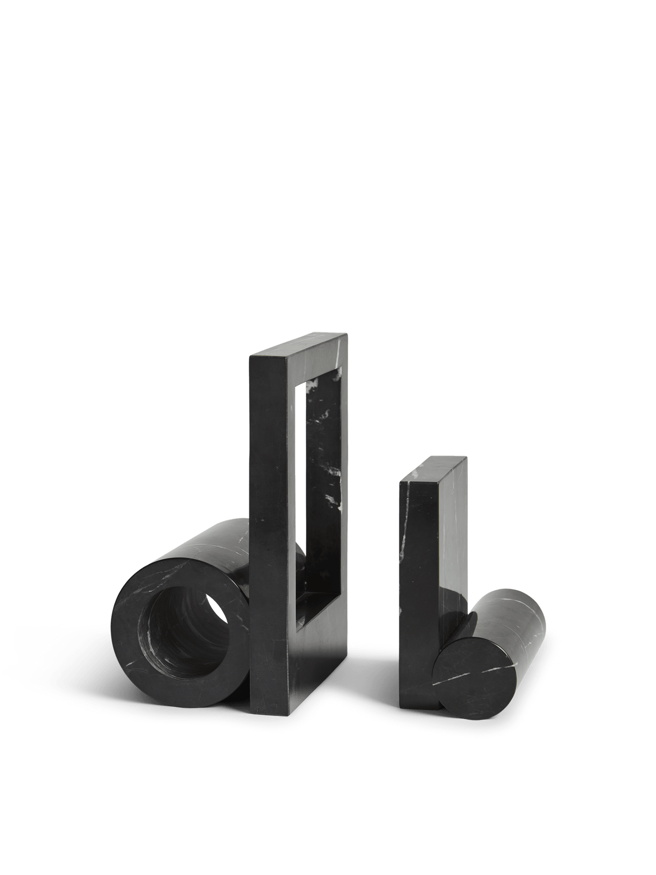 Booknd Bookends - Set of 2 Decor Woud Black Marble 