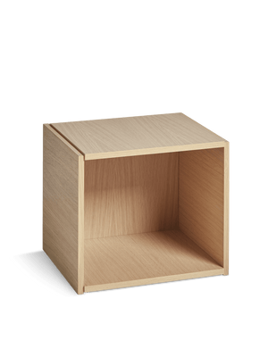 Bricks Cube storage Woud Cube (Open) White Pigmented Oak 