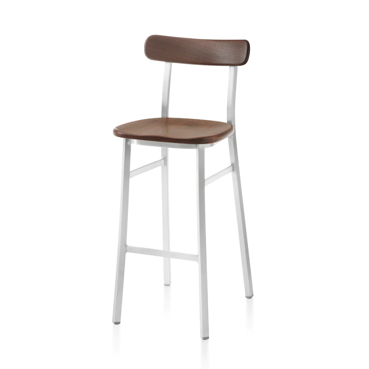 Emeco Utility Stool Chair Emeco Bar Height Hand Brushed Walnut