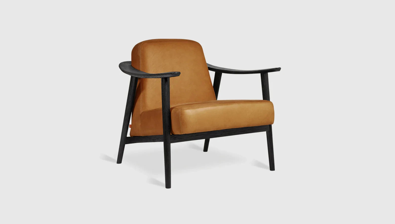Baltic Chair Chair Gus Modern Tucson Sienna Leather Black Ash 