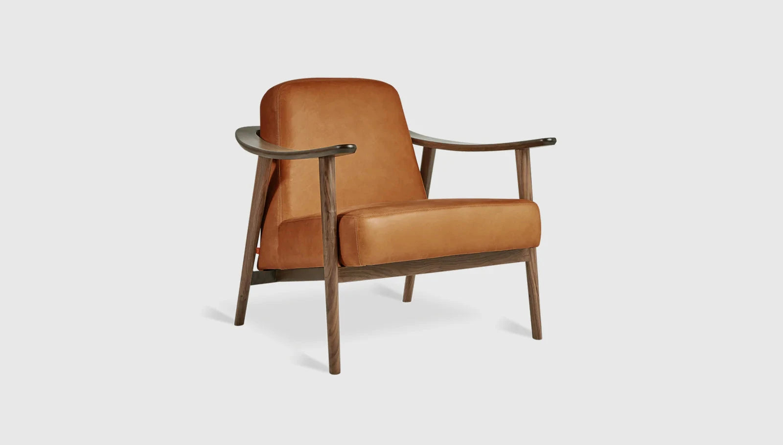 Baltic Chair Chair Gus Modern Tucson Sienna Leather Classic walnut 