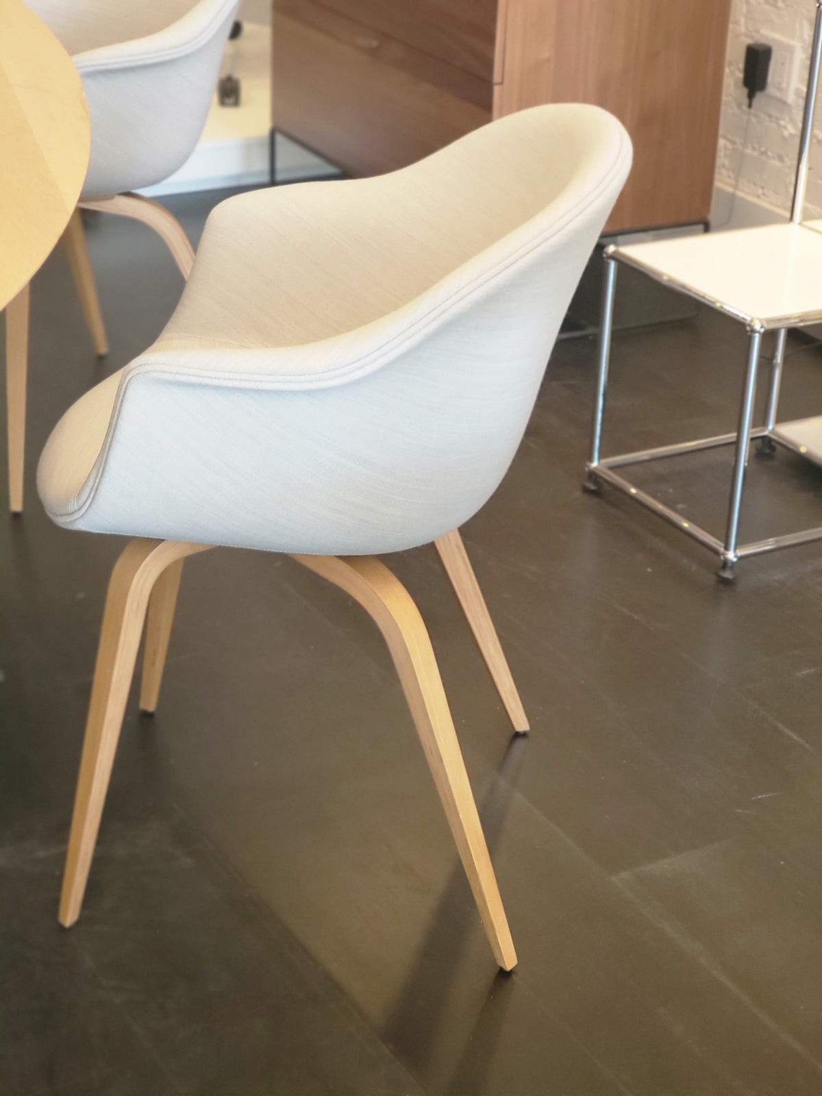 Bat Wood Base Dining Chair - Fully Upholstered - ***Moving Sale****