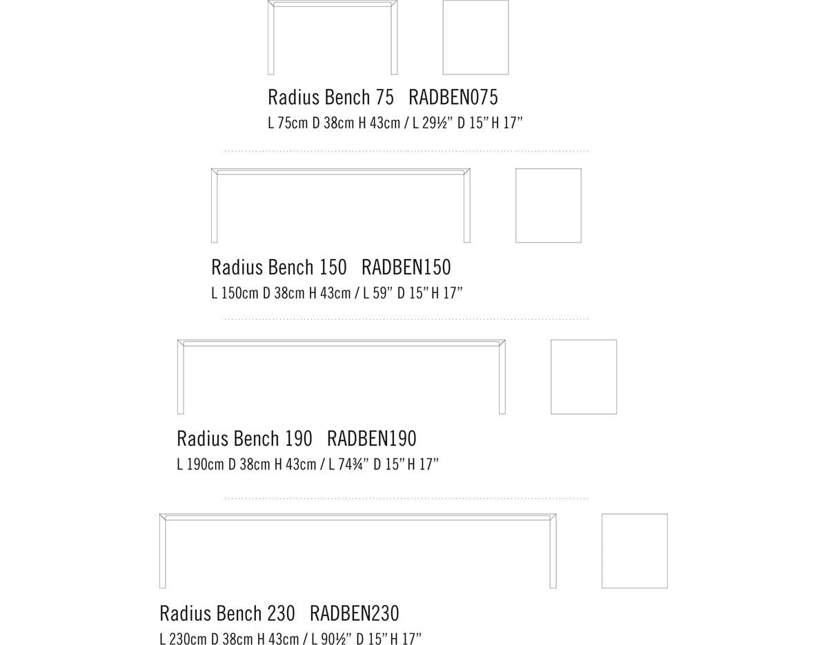 Bensen Radii Bench Benches Bensen 