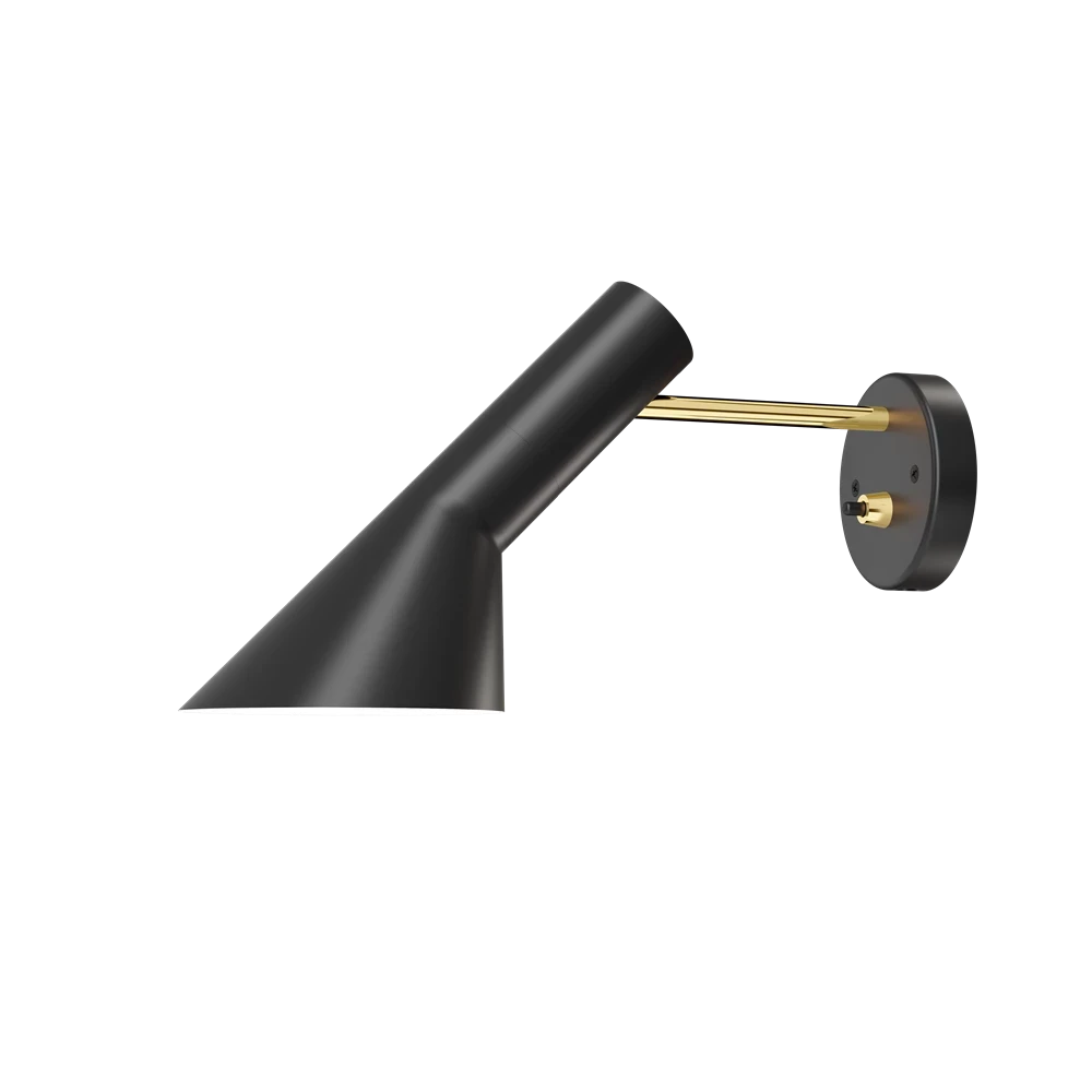 AJ Wall Sconce wall / ceiling lamps Louis Poulsen Without Switch Black/Brass 