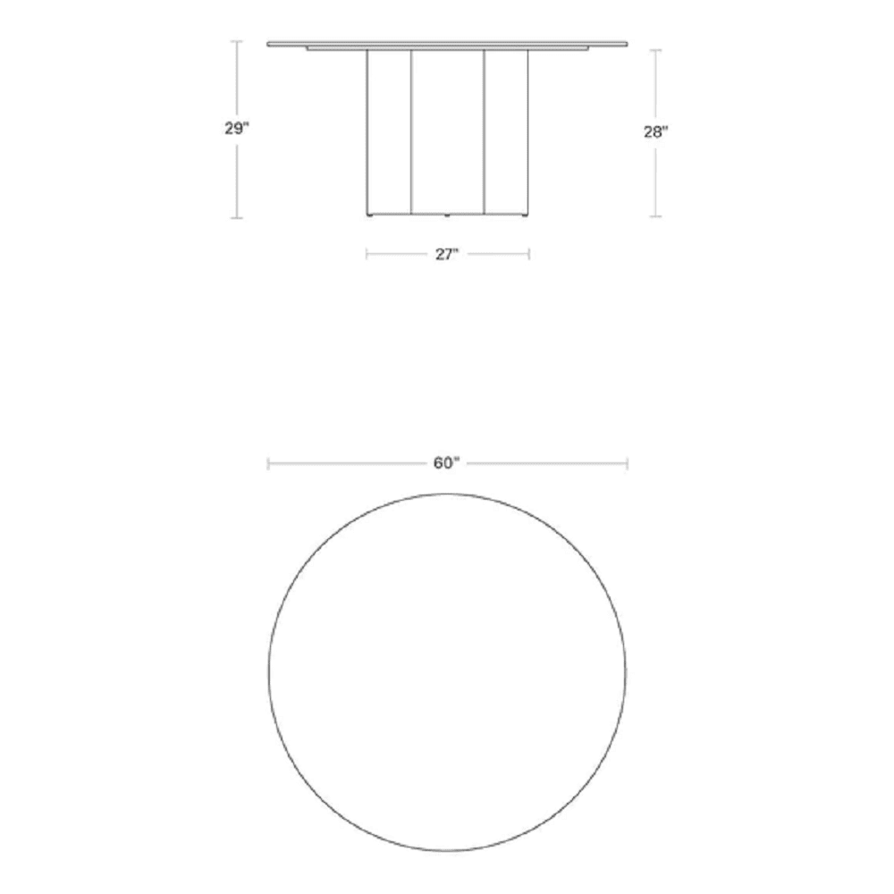 4/4 Round Dining Table Dining Tables BluDot 