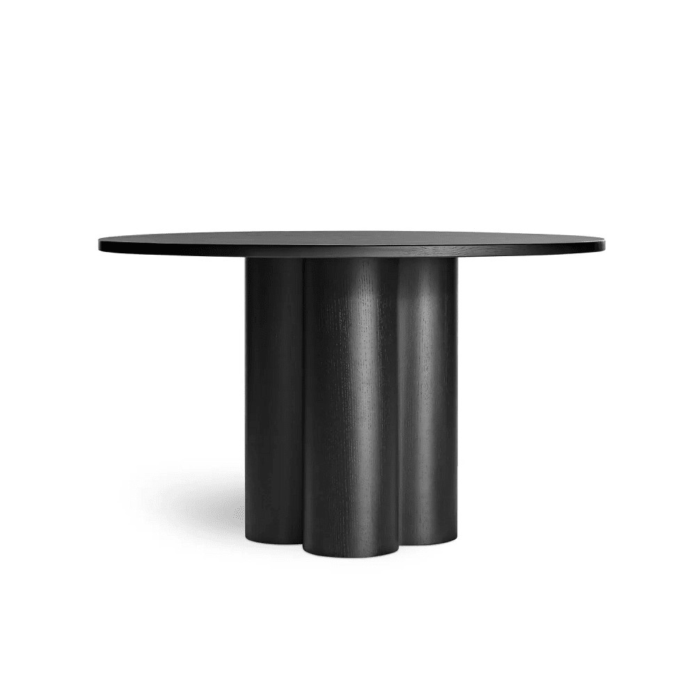 4/4 Round Dining Table Dining Tables BluDot Small Black on Ash 