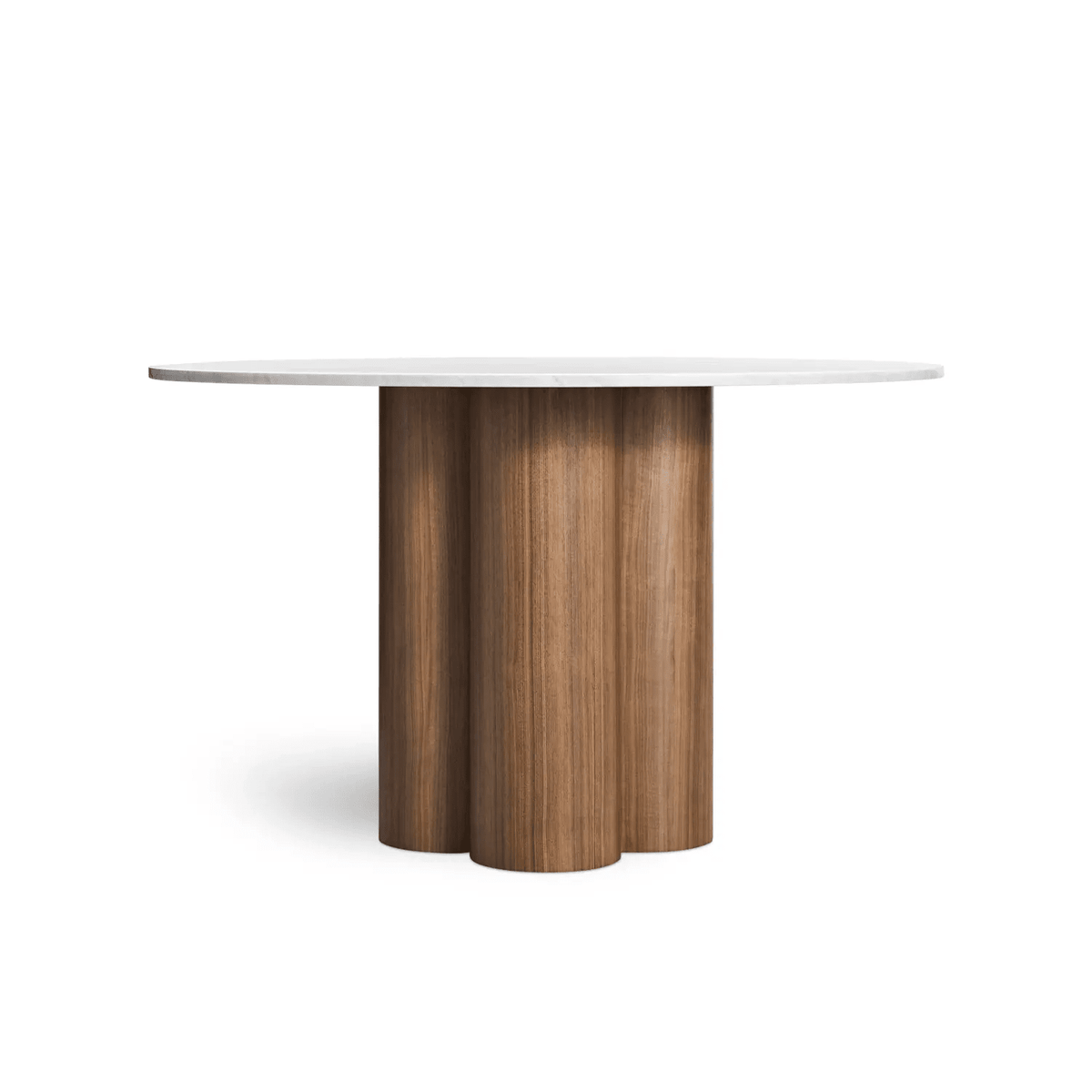 4/4 Round Dining Table Dining Tables BluDot Small Marble / Walnut 