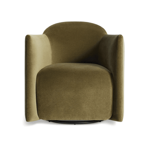 About Face Swivel Lounge Chair lounge chair BluDot Moss Velvet 