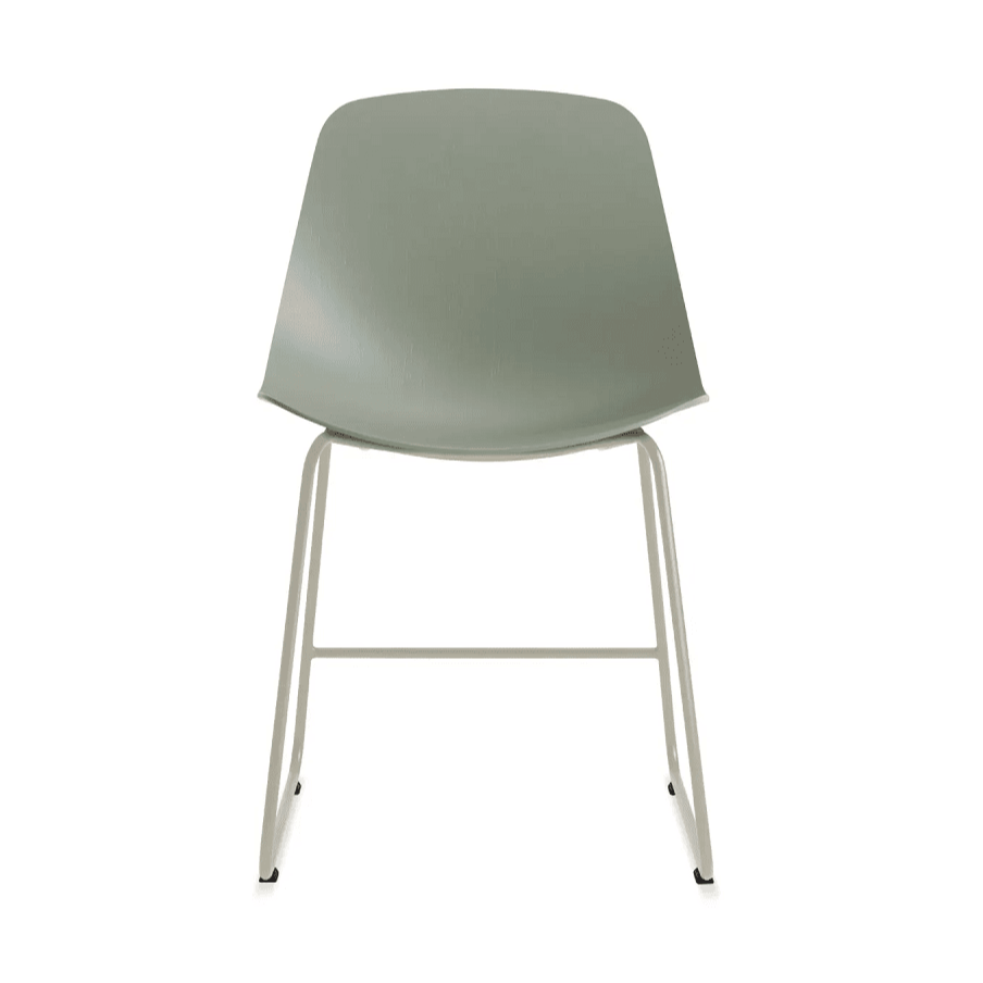 Clean Cut Chair with Sled Leg Chairs BluDot Grey Green 