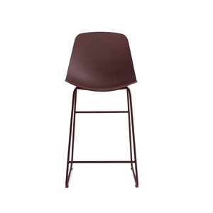 Clean Cut Counter Stool with Sled Leg Stools BluDot Oxblood 