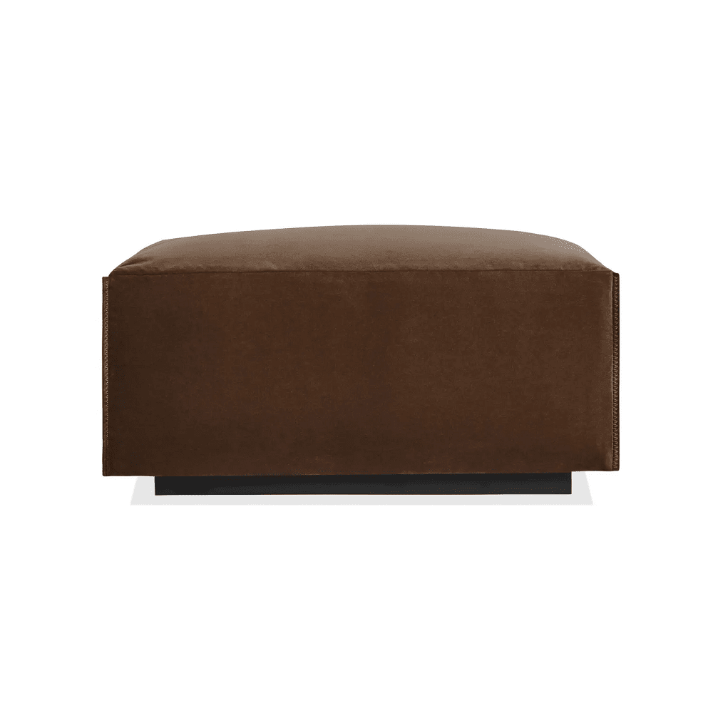 Cleon Ottoman ottomans BluDot Coffee Velvet 