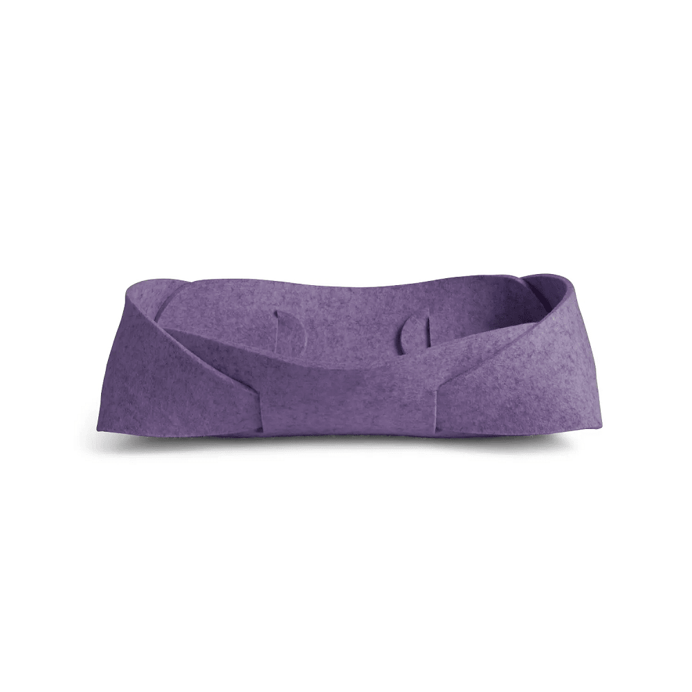 Double Tuck Felt Basket Accessories BluDot Small - Lilac 