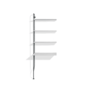 Hitch Add-on Bookcase and Desk storage BluDot Slate / White 