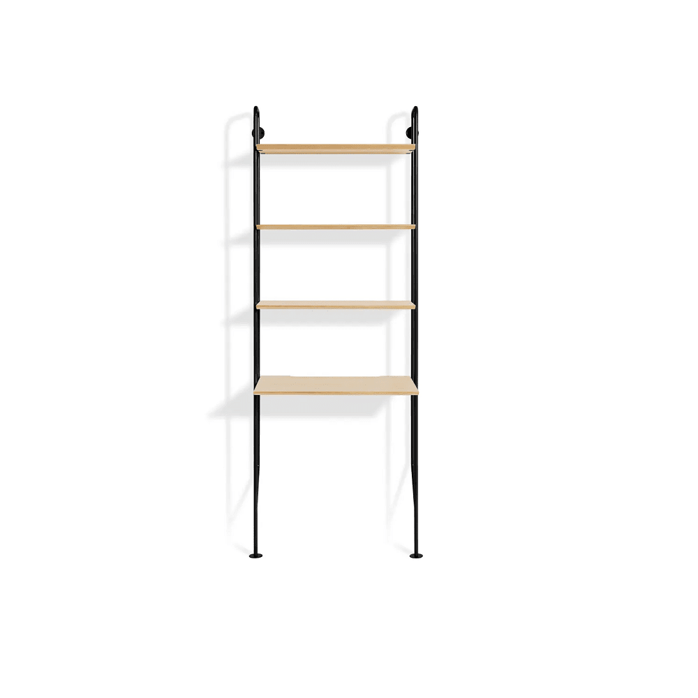 Hitch Bookcase storage BluDot Black / White Oak 