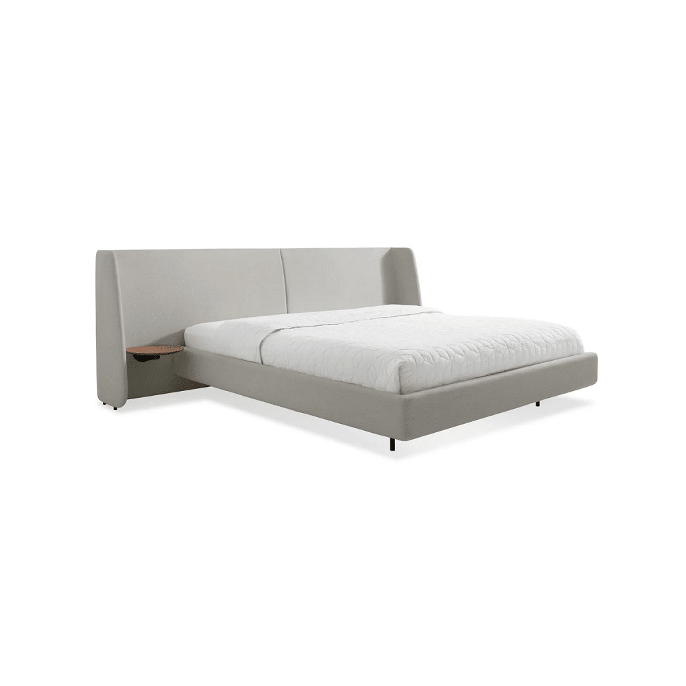 Hunker Bed Beds BluDot King Edwards Light Grey Walnut