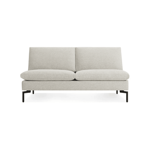 New Standard Armless Sofa Sofa BluDot Maharam Mode in Clavicle - Black Legs 