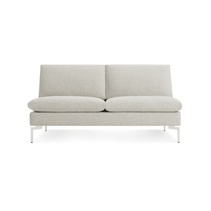 New Standard Armless Sofa Sofa BluDot Maharam Mode in Clavicle - White Legs 