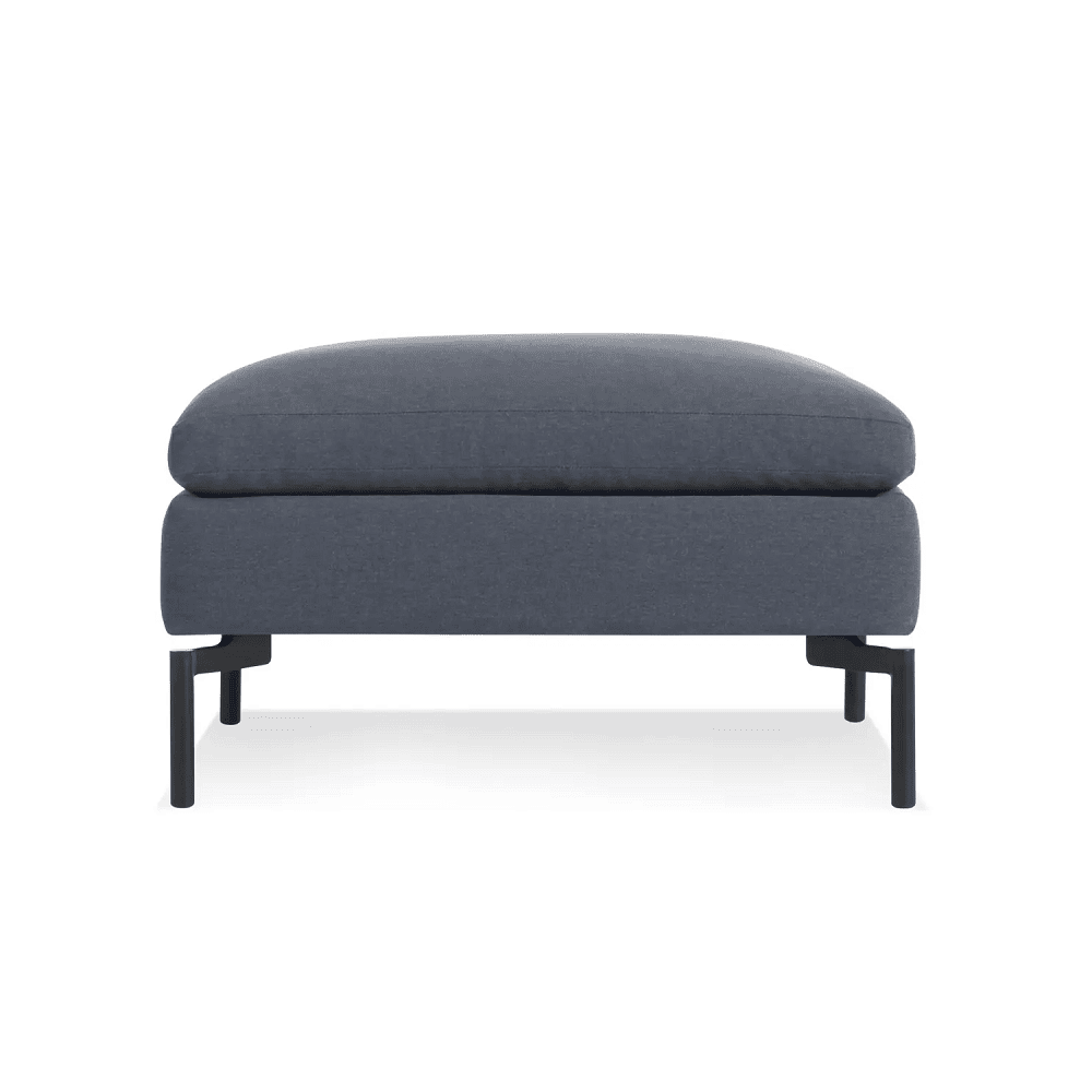 New Standard Ottoman ottomans BluDot Nixon Blue - Black Legs 