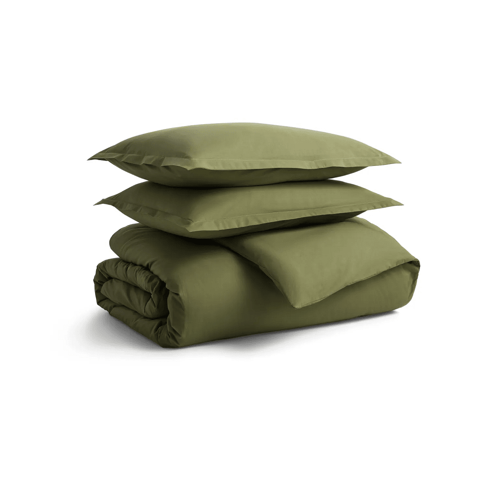 Blu Dot Percale Duvet Set Bedsheet and cover BluDot Full/Queen Loden Green 