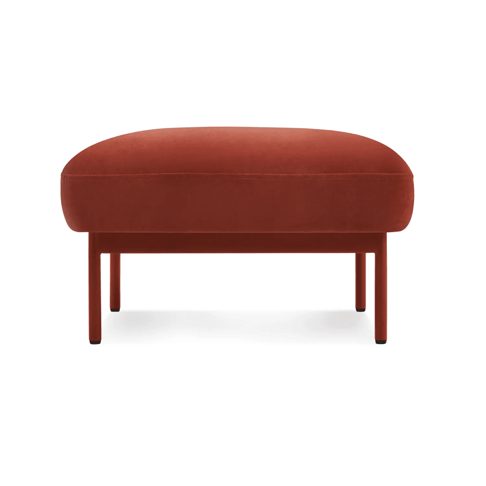 Puff Puff Ottoman Ottoman BluDot Tomato Velvet 