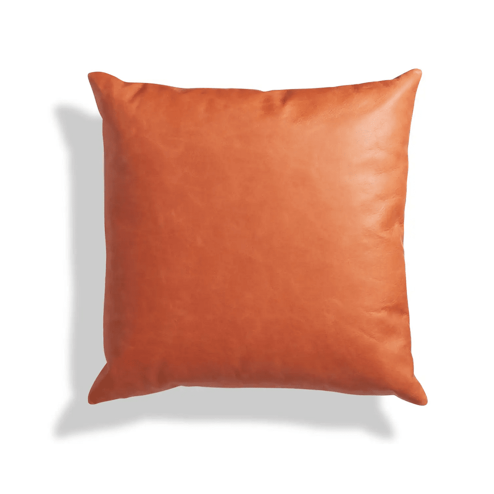 Signal 20" Square Pillow Pillows BluDot Terracotta Leather 