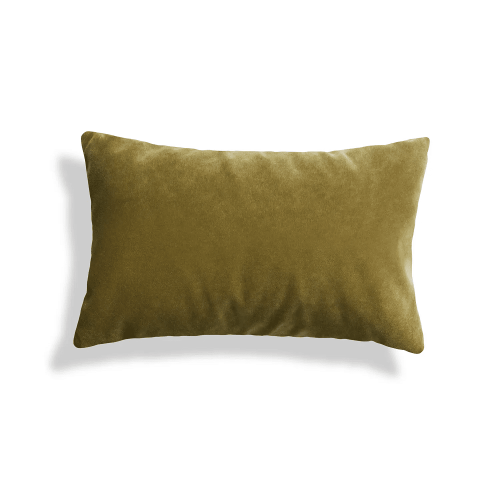 Signal Lumbar Pillow Pillows BluDot Loden Green Velvet 20" x 13" 