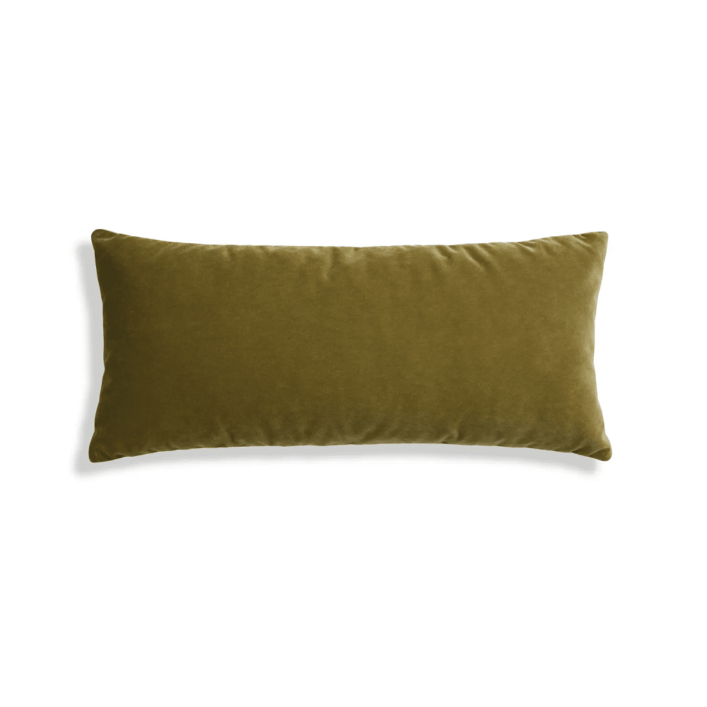 Signal Lumbar Pillow Pillows BluDot Loden Green Velvet 30" x 13" 