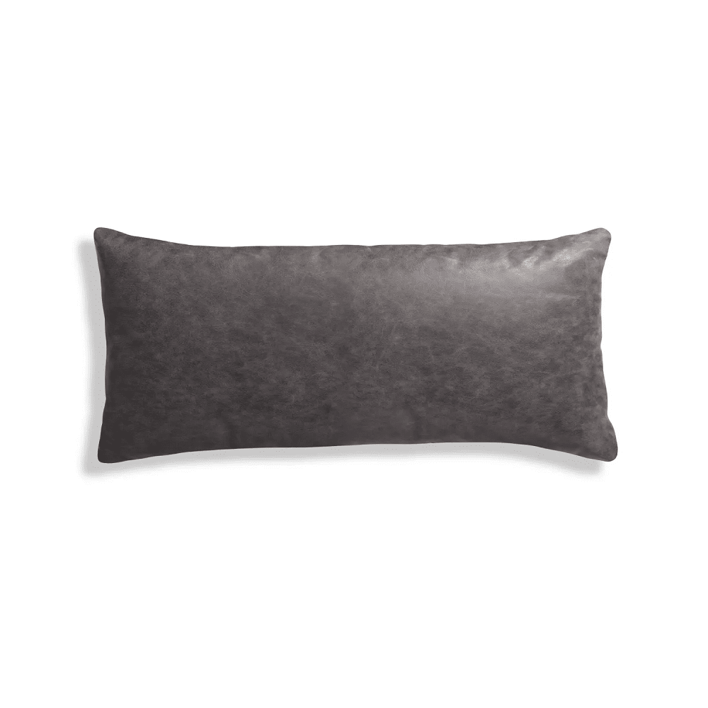 Signal Lumbar Pillow Pillows BluDot Slate Leather 30" x 13" 