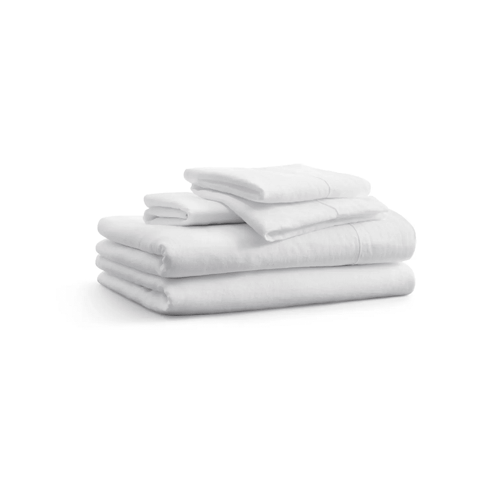 Blu Dot Stone Washed Linen Sheet Set Blu Dot - Beds BluDot Full White 