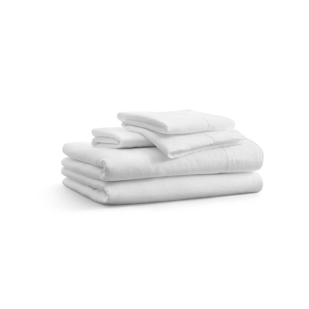 Blu Dot Stone Washed Linen Sheet Set Blu Dot - Beds BluDot King White 