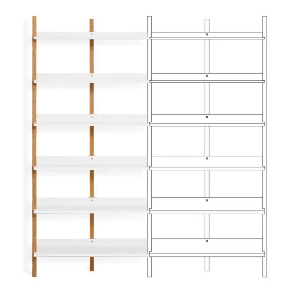 Browser Tall Add-on Bookcase Shelves BluDot 