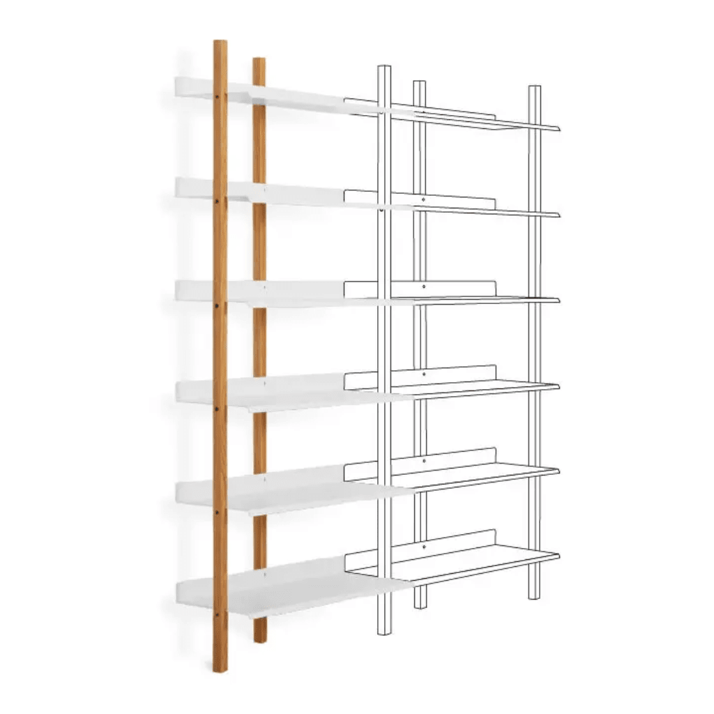 Browser Tall Add-on Bookcase Shelves BluDot 