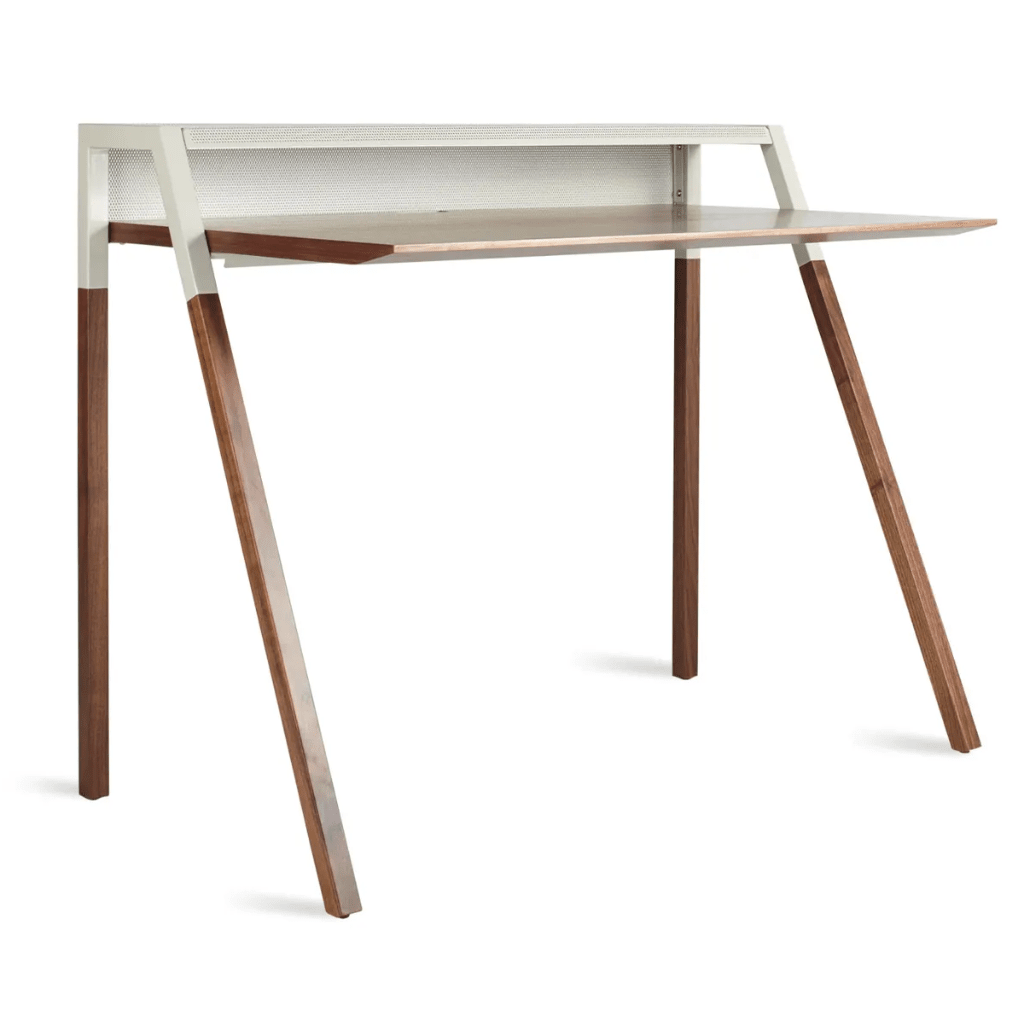 Cant Desk Desk's BluDot Walnut / Putty Grey 