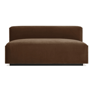 Cleon Armless Sofa Sofa BluDot Coffee Velvet 
