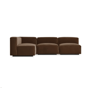 Cleon Medium Sectional Sofa Sofa BluDot Coffee Velvet Right 