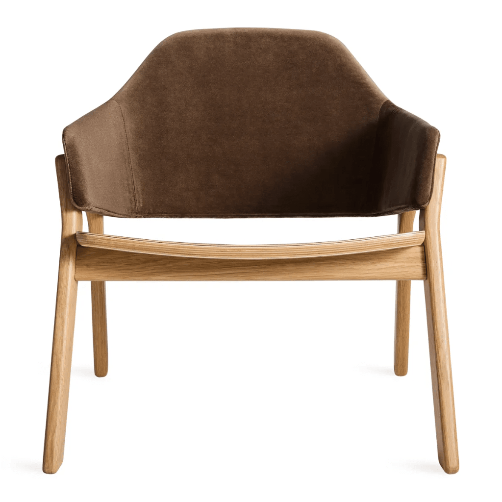 Clutch Lounge Chair Chairs BluDot Coffee Velvet 