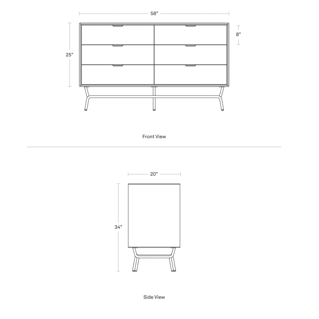 Dang 6 Drawer Dresser storage BluDot 