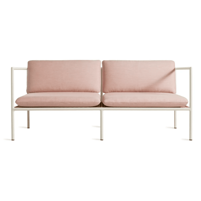 Dog Days Outdoor 2 Seat Sofa sofa BluDot Sunbrella Blush / White 