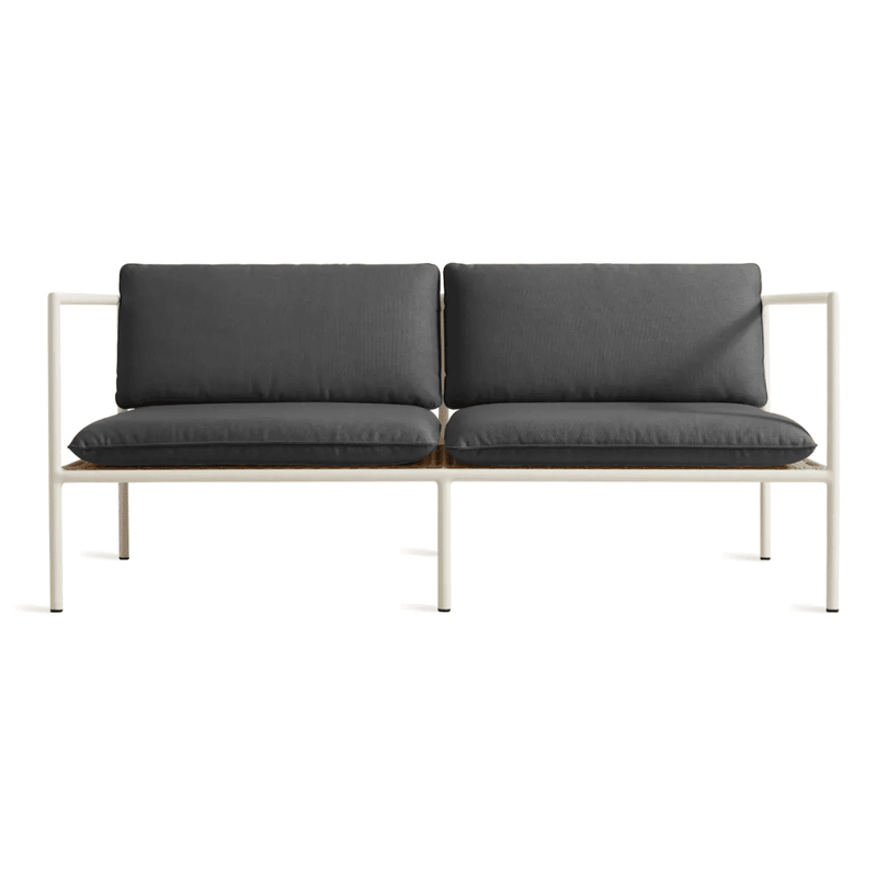 Dog Days Outdoor 2 Seat Sofa sofa BluDot Sunbrella Coal / White 