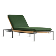Dog Days Outdoor Sun Lounger Lounge Chair BluDot Sunbrella Ivy / Charcoal 