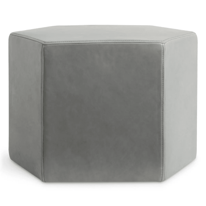 Hecks Ottoman ottomans BluDot Breezy Blue Leather 