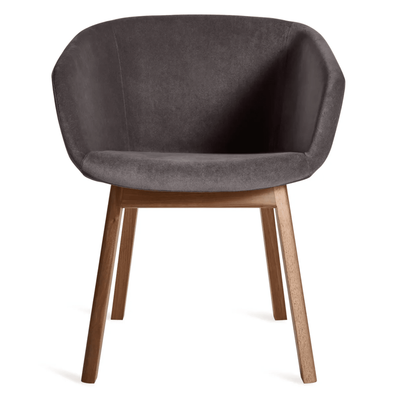 Host Dining Chair Side/Dining BluDot Storm Velvet / Walnut 