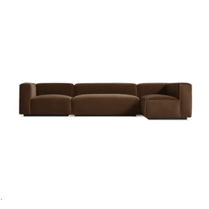 Cleon Medium Plus Sectional Sofa Sofa BluDot Coffee Velvet Left 