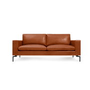 New Standard 78" Sofa Sofa BluDot Toffee Leather - Black Legs 