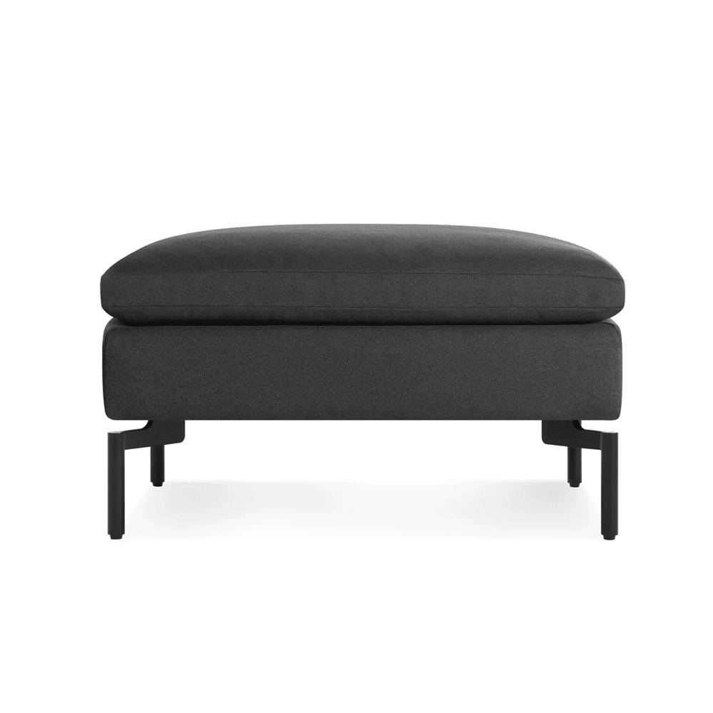 New Standard Ottoman ottomans BluDot Maharam Meld in Panda - Black Legs 