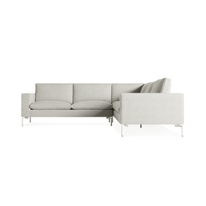 New Standard Sectional Sofa BluDot Left Maharam Mode in Clavicle - White Legs 