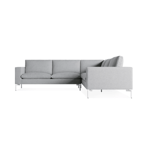 New Standard Sectional Sofa BluDot Left Maharam Mode in Intaglio - White Legs 